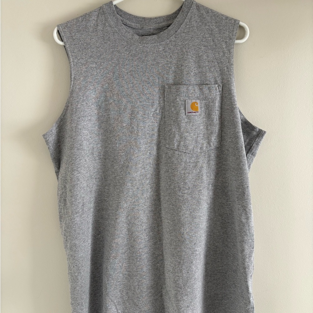 Carhartt Gray Sleeveless Tee with Pocket